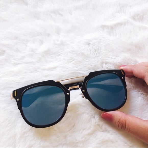 Margo Blue & Black Brow Bar Sunglasses - Picture 4 of 10